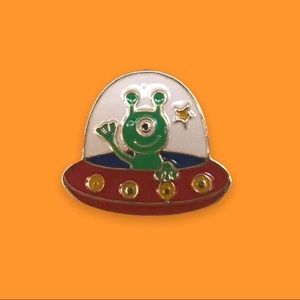 Alien Spaceship Enamel Pin